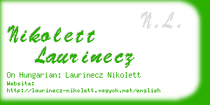 nikolett laurinecz business card